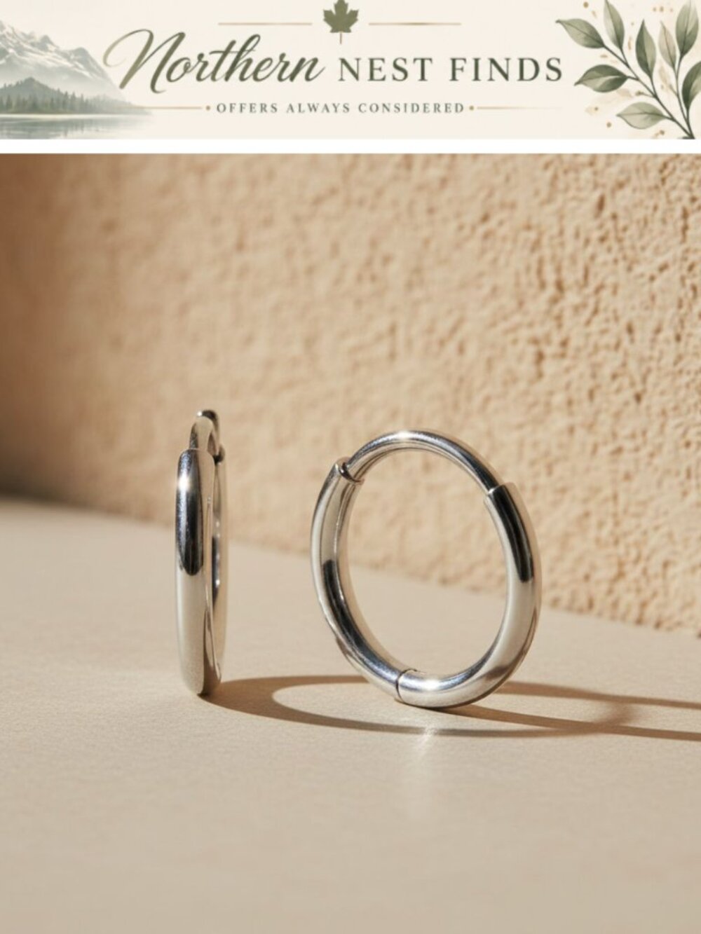 Titanium Hoop Earrings Lightweight G23 Implant Grade Sensitive Ears